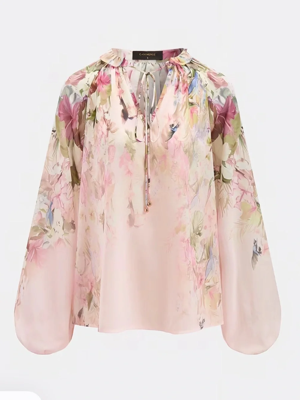 Floral Pink Blouse & Belted Short Set